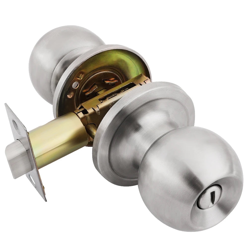 Roeasy Modern Style American Standard Bathroom Privacy Entrance Tubular Knob Door Locks for Wood Door Cylindrical Door Knob Lock