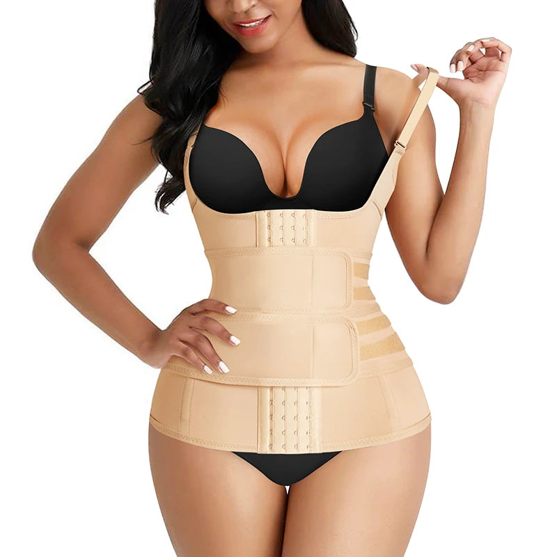 Removable Straps Fat Burning Clothes Hot Slimming Sauna Breasted Vest Double Strap Strong Vest Waist Trainer