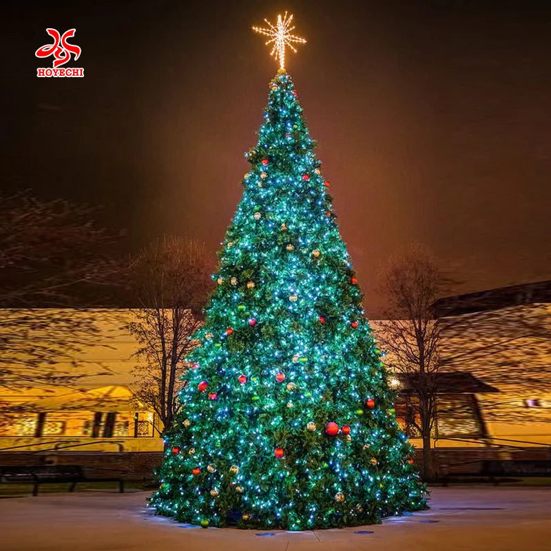 Sparkling Northern Glow Majestic Outdoor Christmas Tree Display