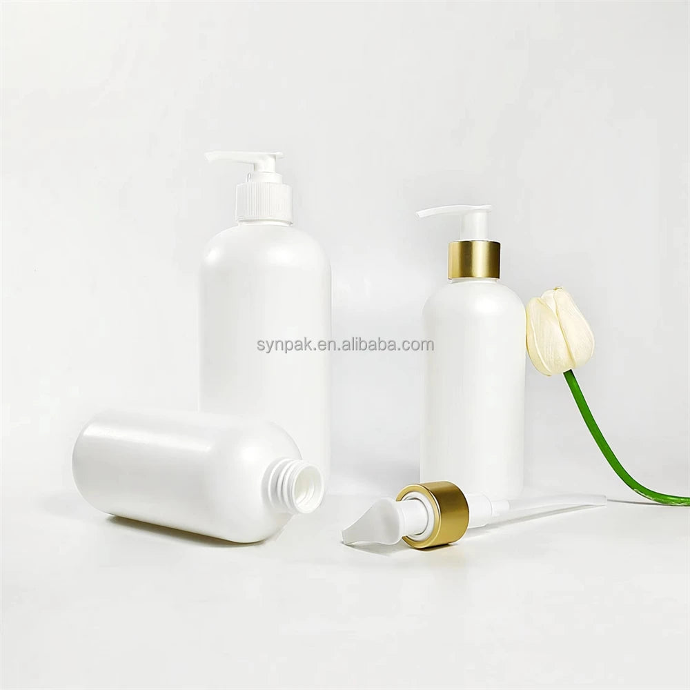 Hot Selling 250ml White HDPE Plastic Shower Gel Lotion Bottle Simple Atmosphere Design Pump Sprayer Deep Clean Moisturizing