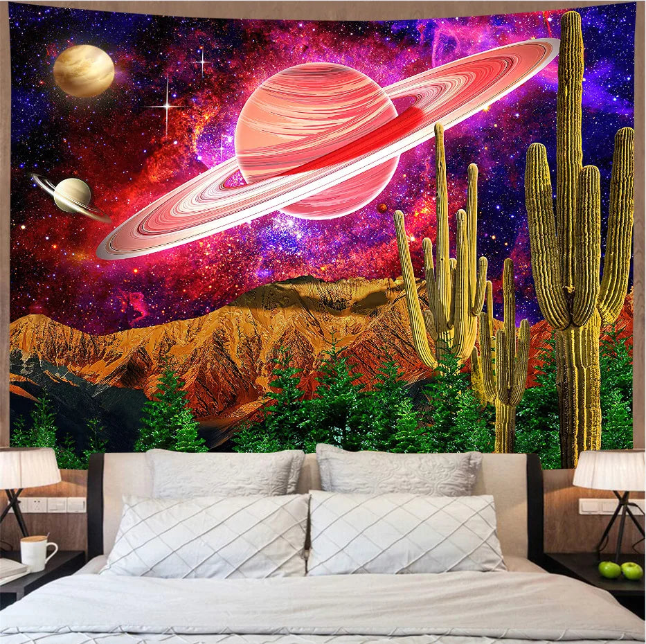 Psychedelic Mushroom Mandala Wall Hanging Bohemian Psychedelic Tapiz Witchcraft Tapestry