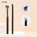 Oblique Triangle Flatiron Concealer Foundation Highlight Brush Synthetic Hair Wood Handle Face Nose Shadow Black Eye Circles