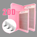 Abonnie Korean Pbt Pre-Made Lash Trays Pointy Base Pre Made Fan Eyelash Heat Bonded 16D 18D 20D Long Stem Premade Volume Fans