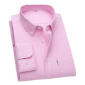 Exve Men's Formal Button-Down Shirt Spring European Size 100% Cotton Knitted Eco-Friendly Breathable Long-Sleeved Solid Color