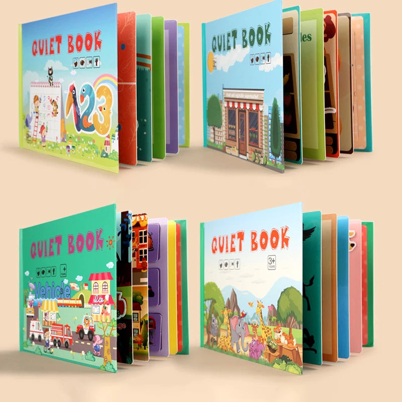 Montessori Children Educational Learning Sensory Puzzle 8 Styles Creative Paste Quiet Busy Ability Book Toys for Kids Boys Girls