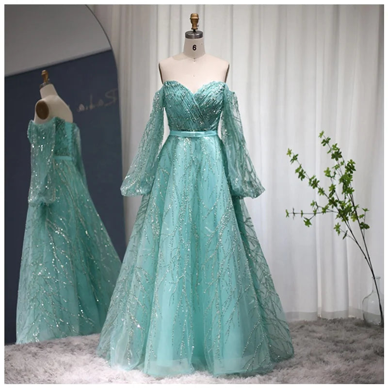 Jancember LSCZ32 Hot Sale Organza Sequined Sweetheart  Floor Length Evening Dress