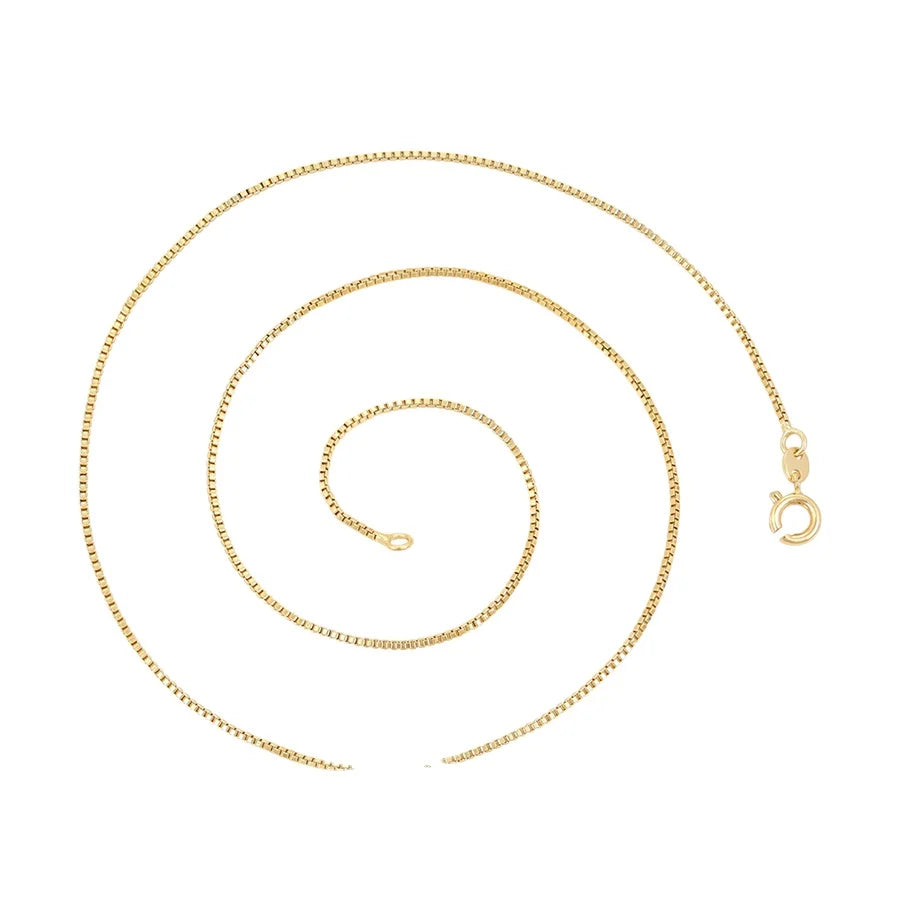 X000682699 Xuping Jewelry Fashion Simple Necklace 14K Gold Plated Wholesale Classic Hip Hop Box Chain Necklace