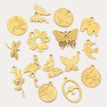 Beimai OEM Charms For Jewelry Making Butterfly Swallow Clover Dragonfly Waterproof Stainless Steel Necklace Pendant