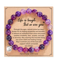 Popular Hot Sale Pink Zebra Stone Love Bead Bracelet 8mm Amethyst Adjustable Bracelet Festival Gift for Woman
