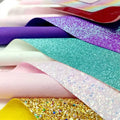 Premium Sparkly Chunky Glitter Faux Leather Sheets Shiny Synthetic Vinyl PU Fabric for Shoes Bags Bows Crafts