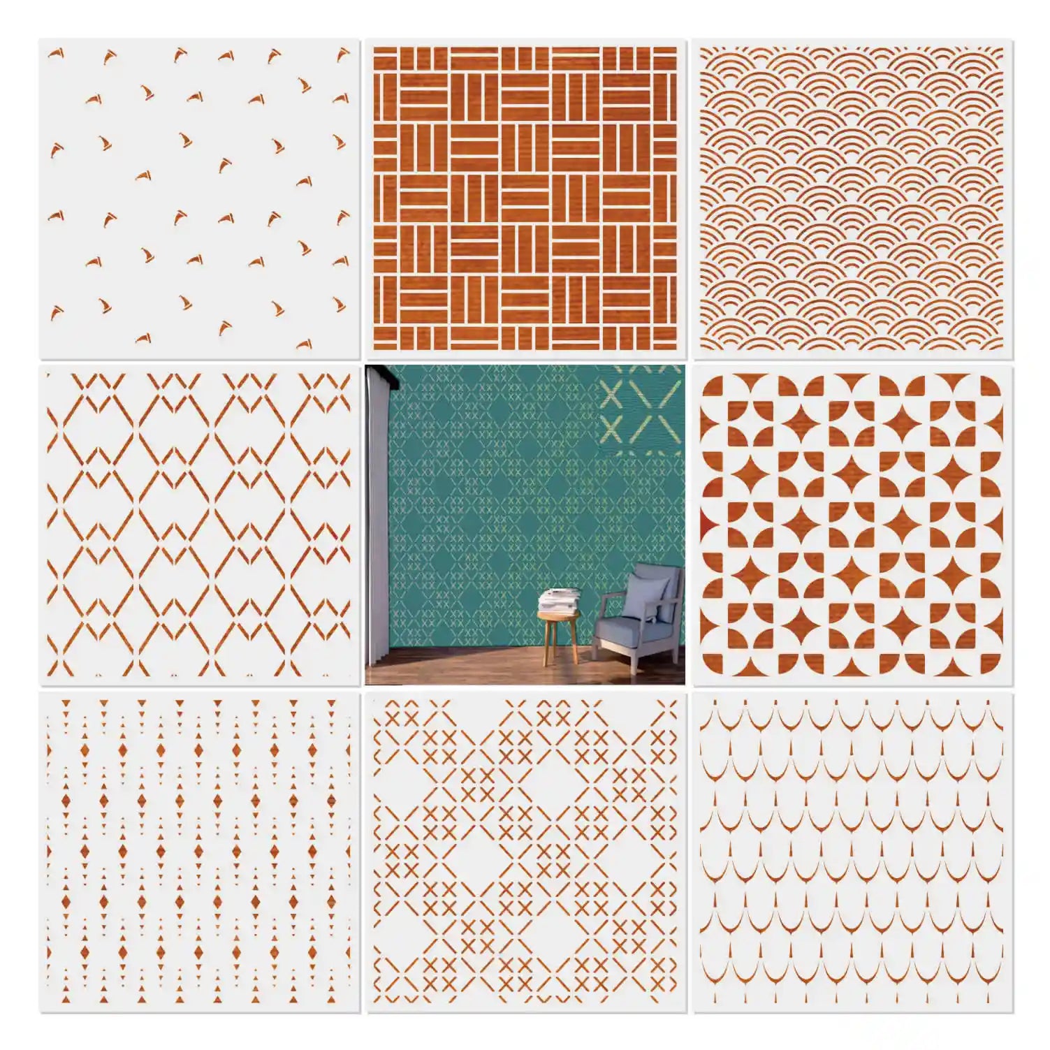 Wall Stencil Reusable Stencil for Wall Painting Laser Cutting Stencil Custom