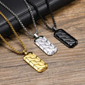 Classic Punk Beveled Geometry Tyre Design Stainless Steel 14K Gold Plated Full Corrosion Hexagonal Long Pendant Dainty Necklace
