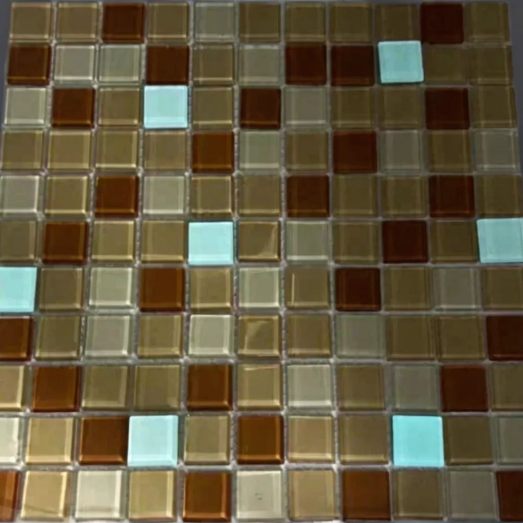 Luxury 4mm Crystal Glass Mosaic Tile Modern Parquet Design for Swimming Spa Pools Luminous Mosaics for Pool and Spa