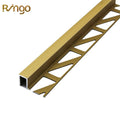 Foshan Ringo Modern Design Style Custom Size Aluminum Tile Trim Brushed Gold Square Edge Wall Corner Protector Durable