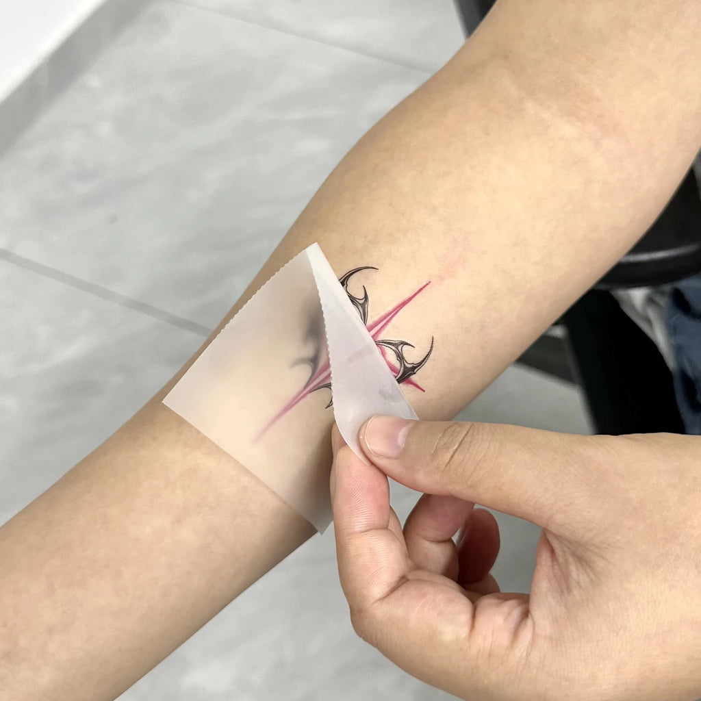 New Technology Waterless Only Press on Skin Then Peel off CMYK Disposable Colorful Paper Film 120*180mm Tattoo Sticker