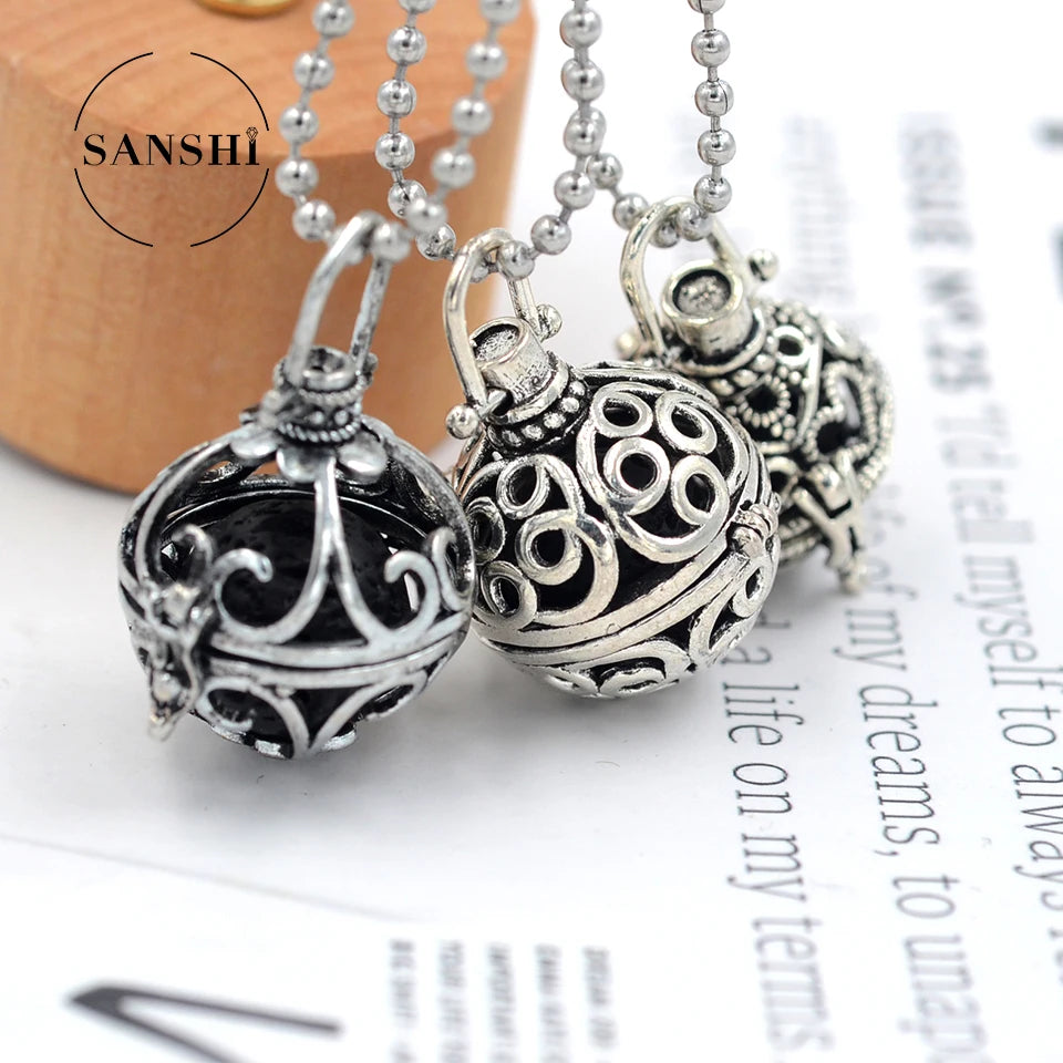 Alloy Lava Stone Aromatherapy Essential Oil Diffuser Pendant Necklace Classic Style Fine Aroma Therapy Jewelry