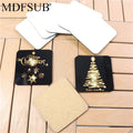 MDFSUB 90x90mm Glossy White Wooden Sublimation Coaster 4mm Thick Eco-Friendly DIY Printing
