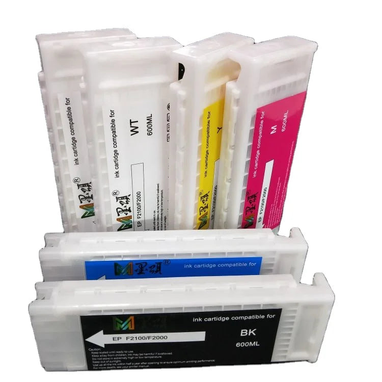 T7251 T7254 T725a Compatible Remanufactured Ink Cartridge for Epson F2100 Set Full with 700ml Textile Ink Digital Printing Full
