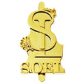 Fashion Designer Private Label Handbags Logos Gold Plated Luggage Hardware Embossed Brand Metal Plate