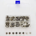 Wholesale Hot Sale 90 Sets 6 Sizes of Round Flat Head Leather RivetsMetal Screw Studsfor DIY Leather Craft and Bookbinding