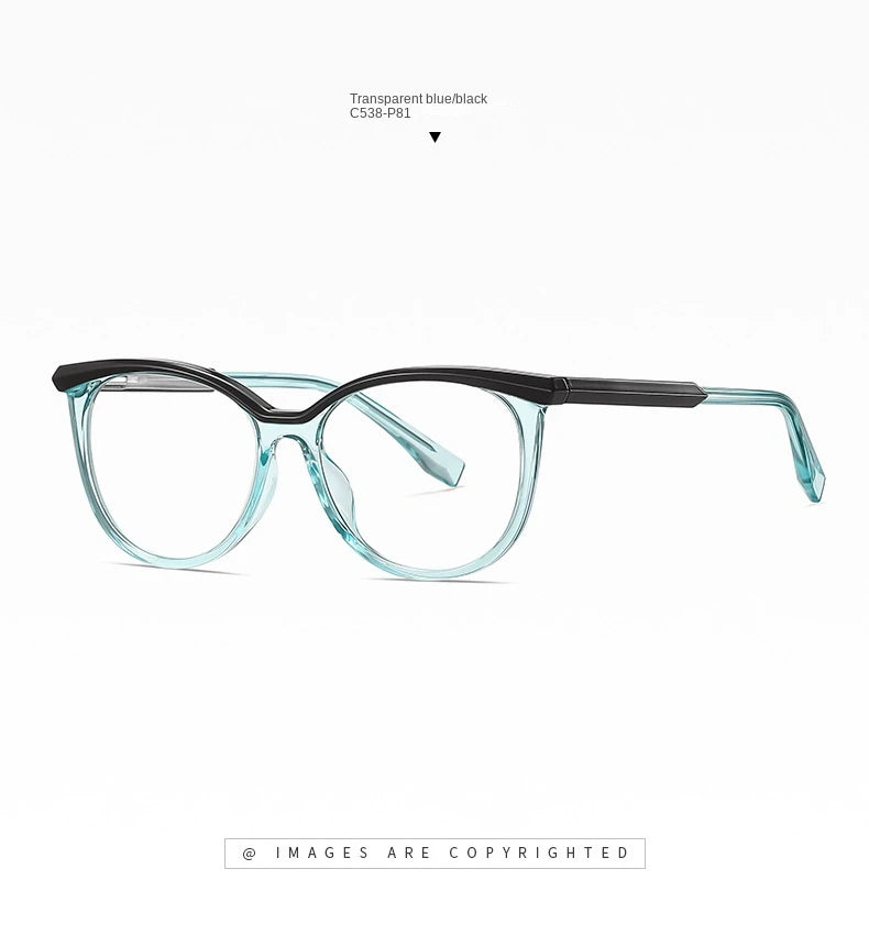 Foreign Trade New Designer Spectacle Cat Eye Optical Frames Propionic Acid Pin Spring Legs Anti-blue Light Glasses
