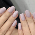 Wholesale False Nails Press on NailsShort Square Pure Color Dull Polish 24Pcs Machine Made Nails Acrylic Artificial Fingernails MegaBDM