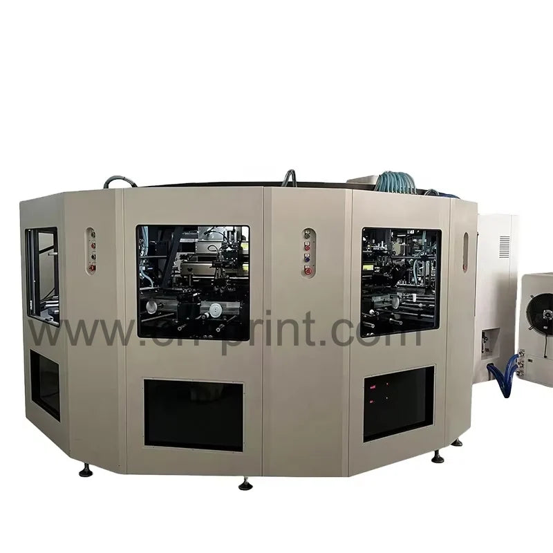 LC Brand Automatic High-Speed CNC Multi-Color UV Screen Printing Machine for Glass Bottle Lipstick Cosmetics Nail Polish Factory