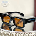 Wholesale European American Square Frame Polarized Sunglasses High-End Custom Logo Tac Lenses Acetate Frame for Men Women