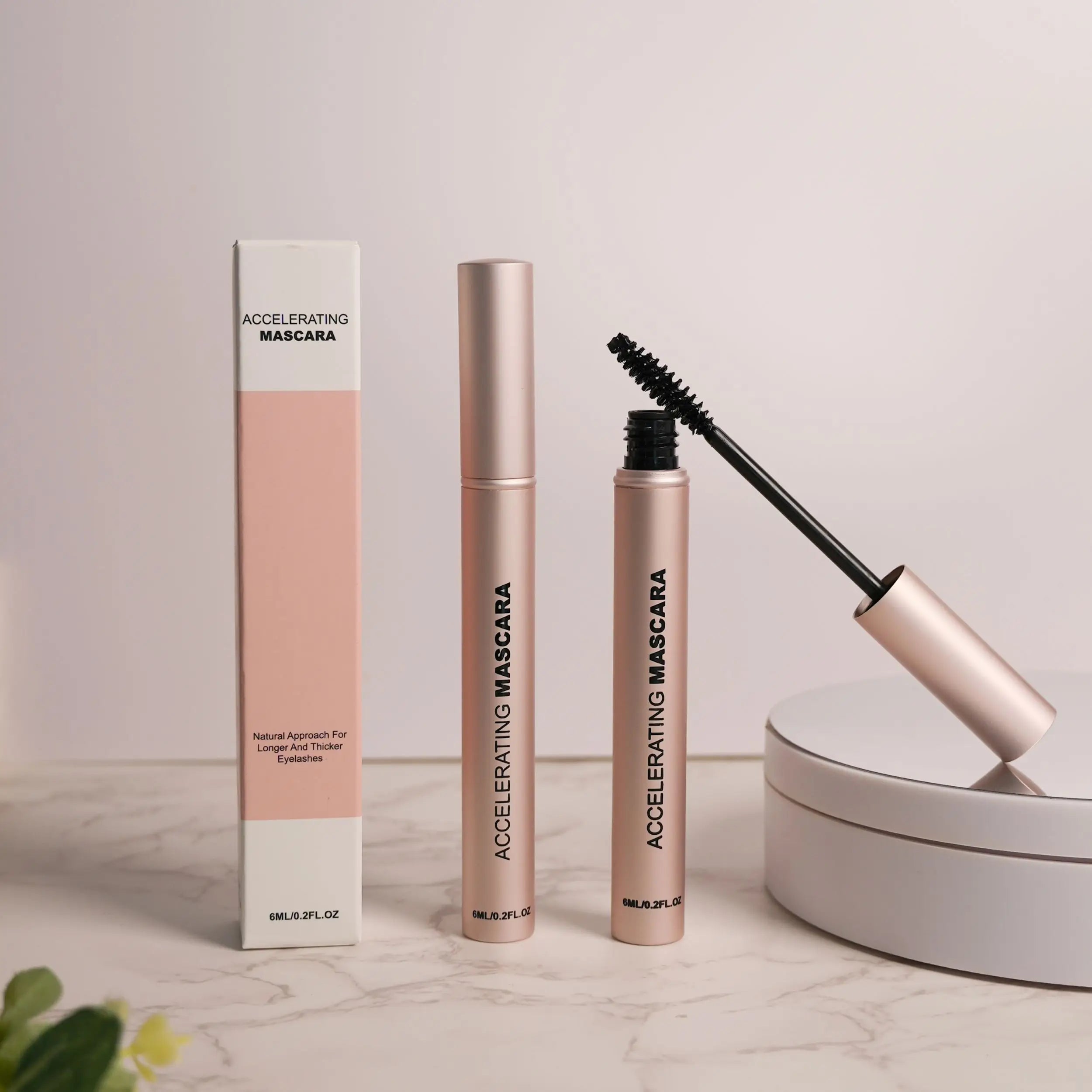 Private Label Own Brand Brown Natural Cruelty Free Organic Volume Lash Growth Factor Oil Free Vegan 3d Fiber Waterproof Mascara