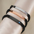 Fashion Trend Bend Brand Hand Jewelry Personalized DIY Can Be Engraved Stainless Steel Glossy Couple bar Bracelet