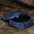 Viking Symbol Jewellery Box WJB25 Vikinga Nordic Ring Resin Storage Decor Thor Mythology Rune Compass Charms Figurine Box