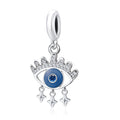 Fit Original Pan Charms Bracelet 925 Silver Blue Turkish Evil Eye Bead for Women Jewelry Making