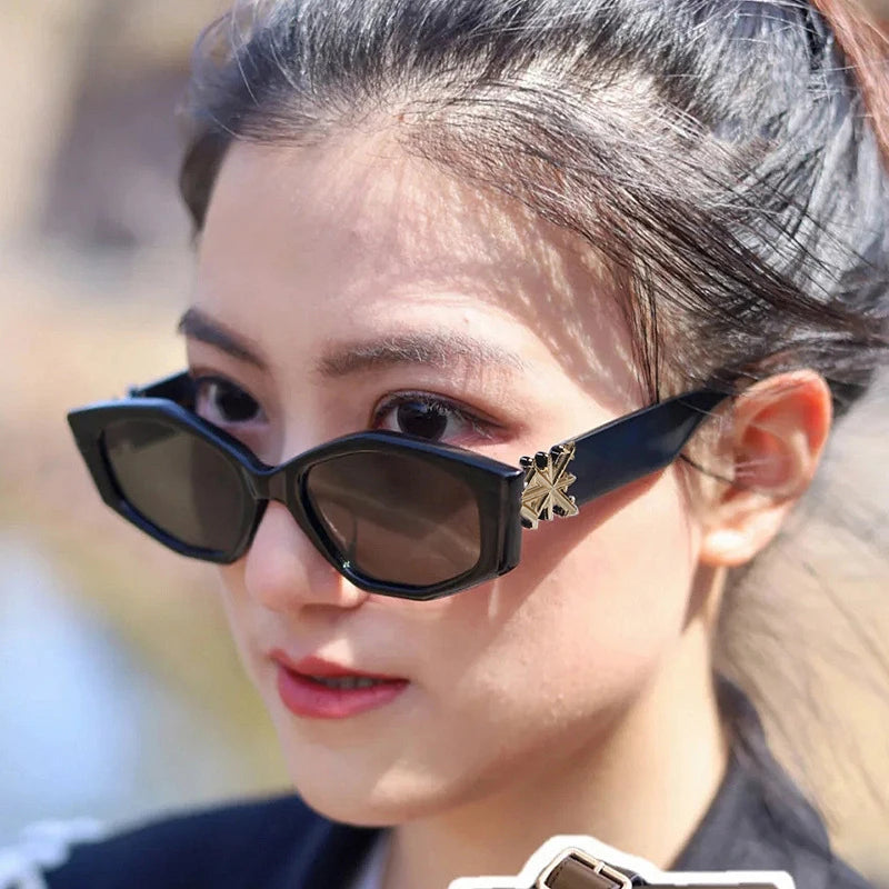 STORY STY4406D 2025 Ladies Designer Sun Glasses Fashion Tortise Small Frame Shades Women Vintage Polygon Cat Eye Sunglasses