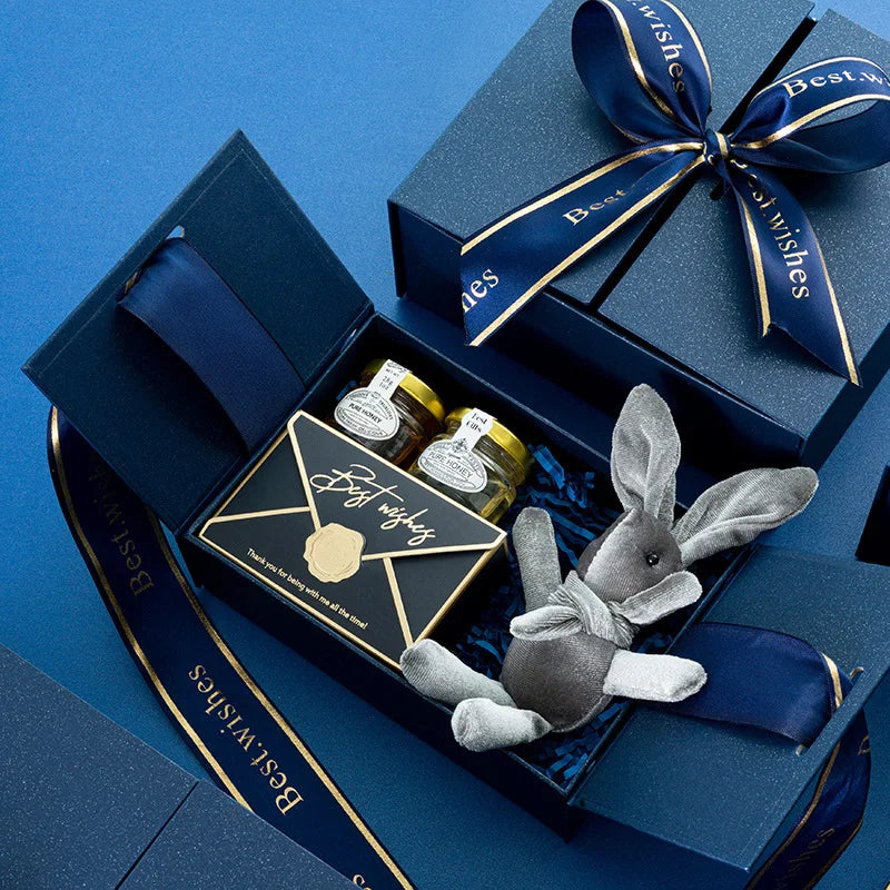 Recyclable Rigid Cardboard Box Aseptic 2mm Ribbon Packaging Luxury Cosmetic Boxes Custom Gift Paper Box Perfume Bottle Skin Care
