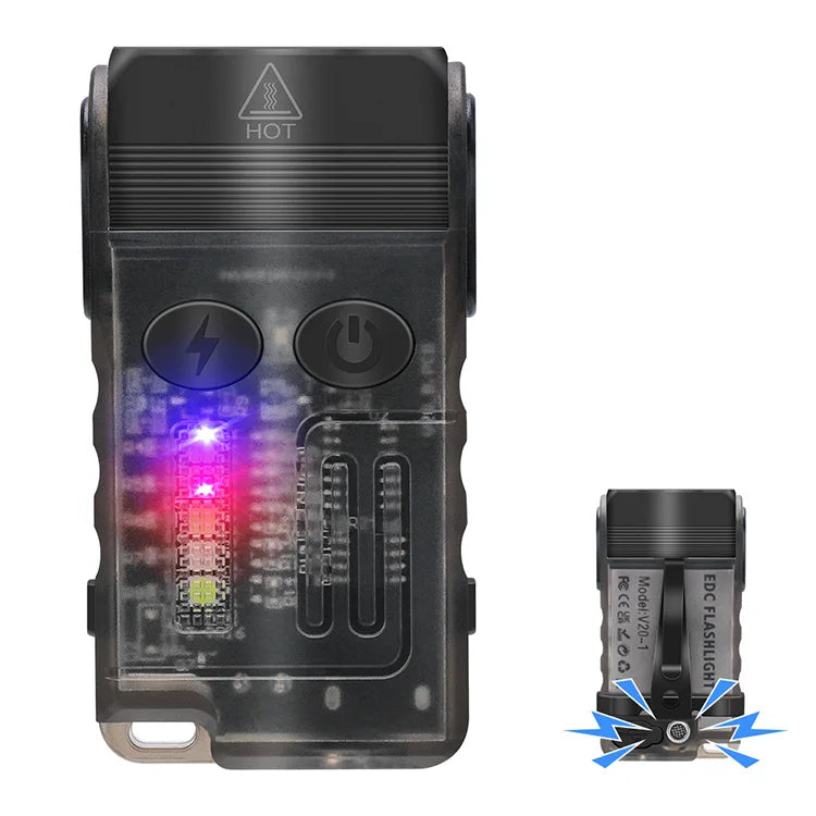 800LM Multifunctional EDC Flashlight Type-C Rechargeable 57g Lightweight