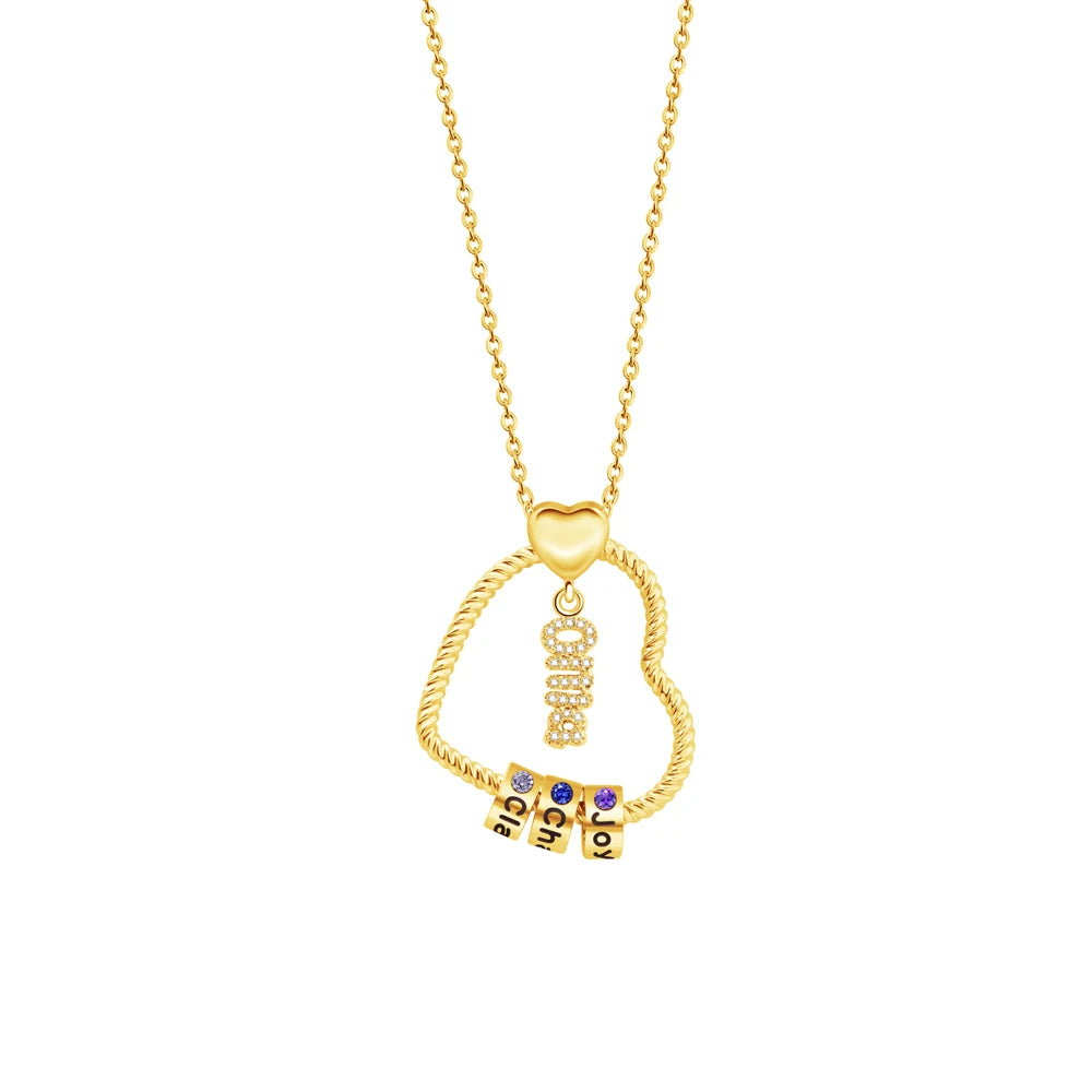 Personalized Mothers Day Necklace with Birthstones Names Custom Birthday Gifts for Women Mom Wife Nana Oma