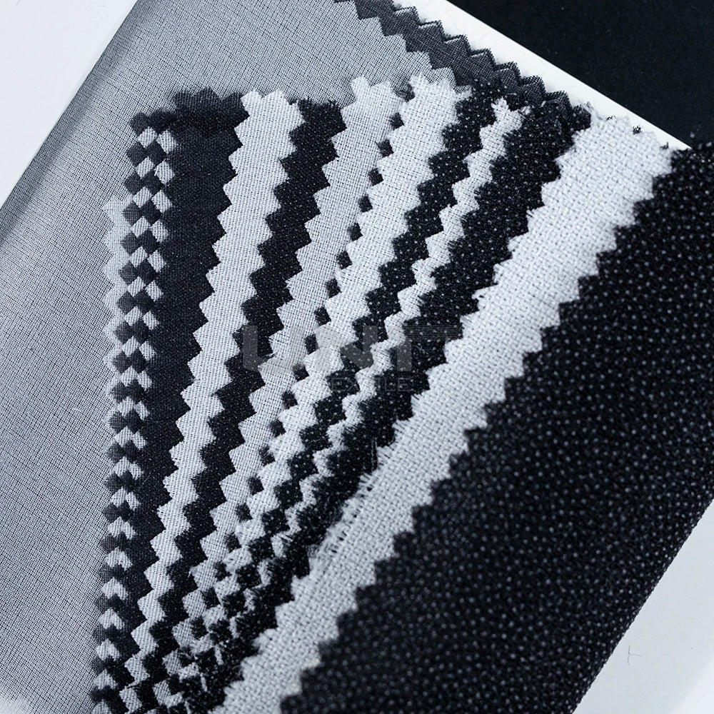 ODM/OEM Polyester Plain Double Dot Woven Interlining Strong Adhesive Fusible Interlining