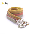 SinSky Manufacturers 1.2m Genuine Leather Frosted Leather Double Color New Pet Traction Rope Dog Leash