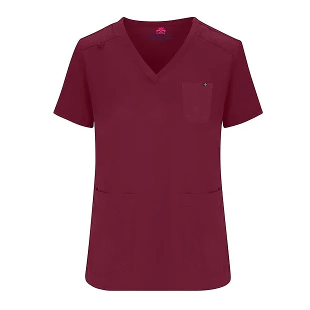 72% Polyester 21% Viscose 7% Spandex Scrub Sets Stretch Pocket Cool Stretch Custom Logo Hospital Uniform