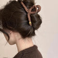 New and Unique Party Products Fabric Wrap Solid Color Large Claw Hair Clip 13cm Simple Hair Clips Hair Accessories for Women