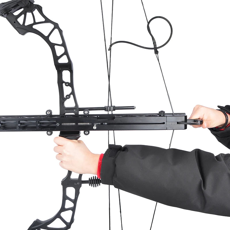Powerful Magazine Compound Bow Metal Hunting Catapult Continuous Fire Steel Ball and Arrow for Fishing and Shooting