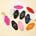 Promotion Acrylic Plastic Charm Hotel Shape Room Vintage Motel Keychain Key Rings Vintage Key Tags Custom Logo Advertising Gift