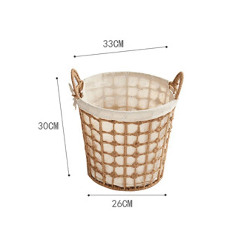 Eco-Friendly Woven Laundry Basket for Bathroom Use for Storing Clothes Toys Other Items