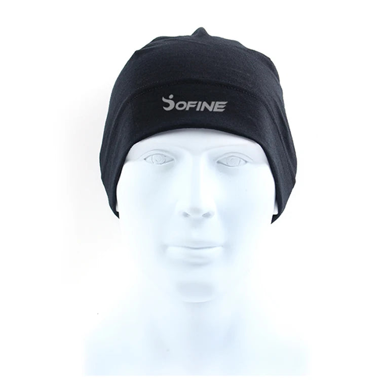 100% Merino Wool Reflective Logo Beanie Fleece Lining Stylish Image for Travel Durable Common Fabric