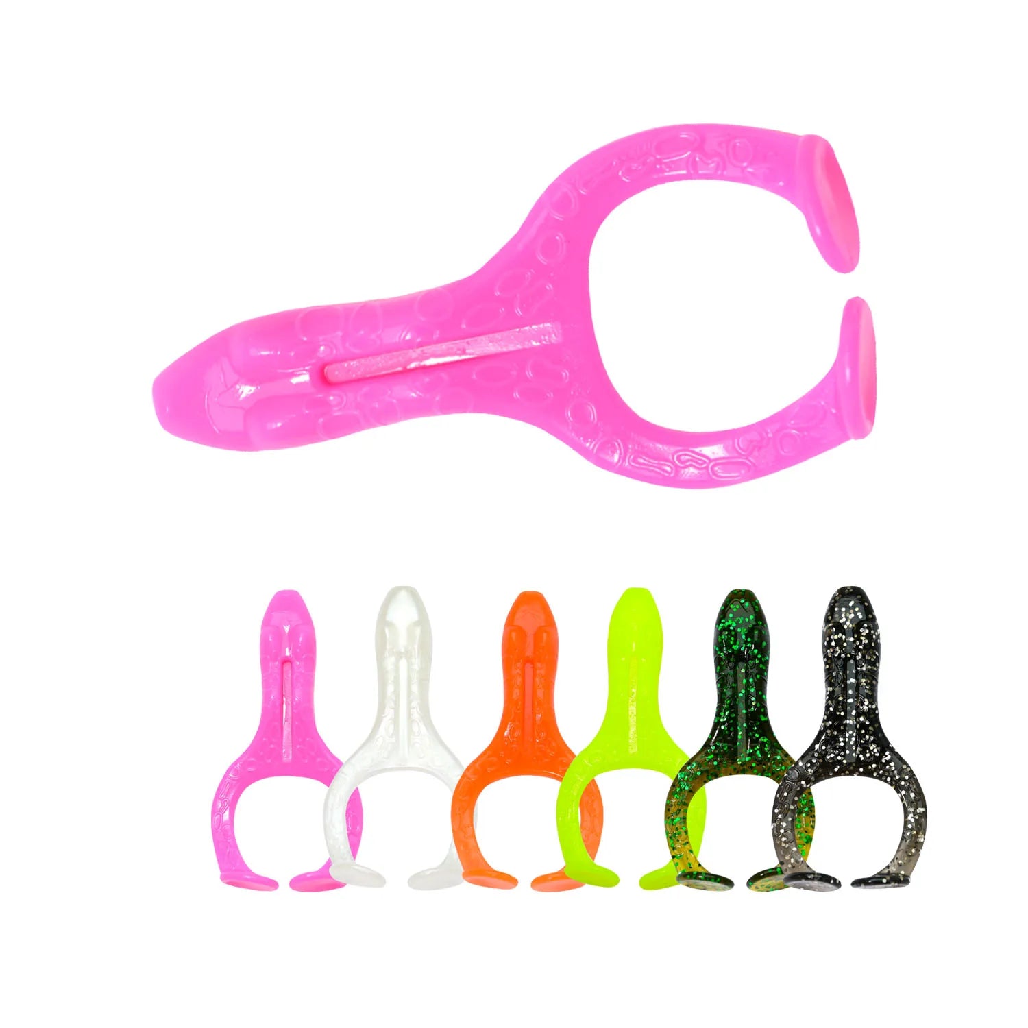 Oem Factory TPE TPR Flasher Plastic Soft Fishing Tackle70mm 4.5g 4pcs Lure Factory Wholesale Frog Soft Baits