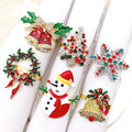 Factory Supply 2025 Happy New Year Crystal Christmas Napkin Ring for Christmas Eve Gift Crafts Party Supplies