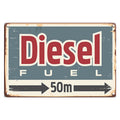 Diesel Fuel Metal Tin Sign Vintage Yard & Garden Plaques Retro Poster Gas Station Slogan Kitchen Plate Decor Accessories