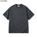 Heavyweight Cotton Men's Tshirt Super Heavy 300gsm Thick Oversized Drop Shoulder T-shirt Crew Neck Boxy Fit t Shirt