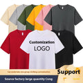 Summer DuPont Solona Solid O-Neck Short Sleeve 100% Cotton Knitted Loose Fit Bacteria-Resistant Team Advertising Men's Work MegaBDM
