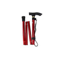 Lightweight Aluminum Alloy Folding Elderly Cane 32 Adjustable Height Durable Design 300 Lbs Load 54-62in Patient Range